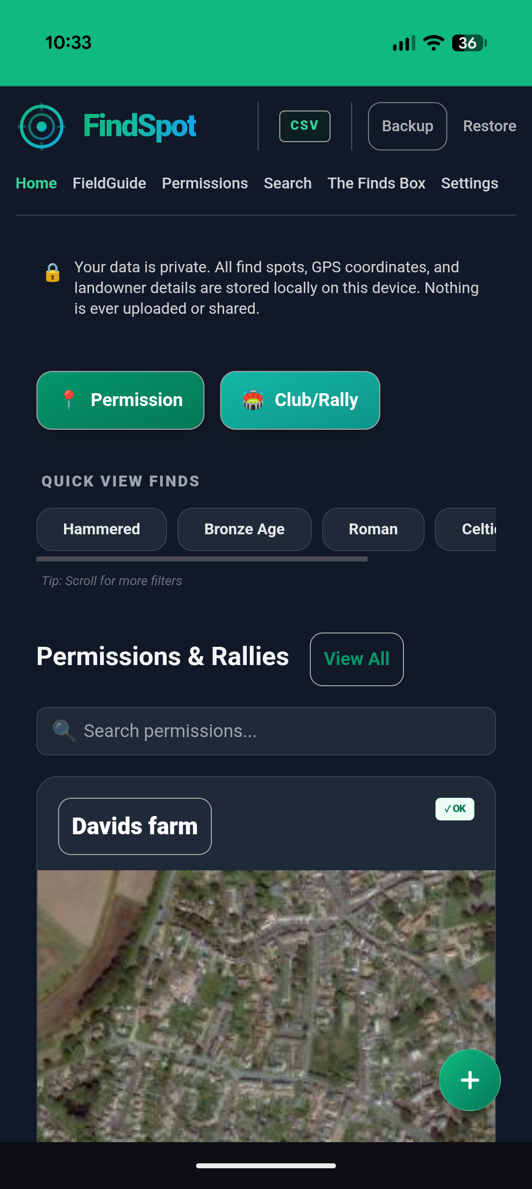 FindSpot App Dashboard